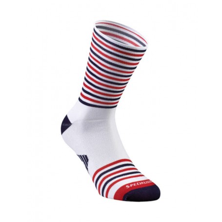 Specialized SL Elite Summer 17 socks - White/Blue/Red